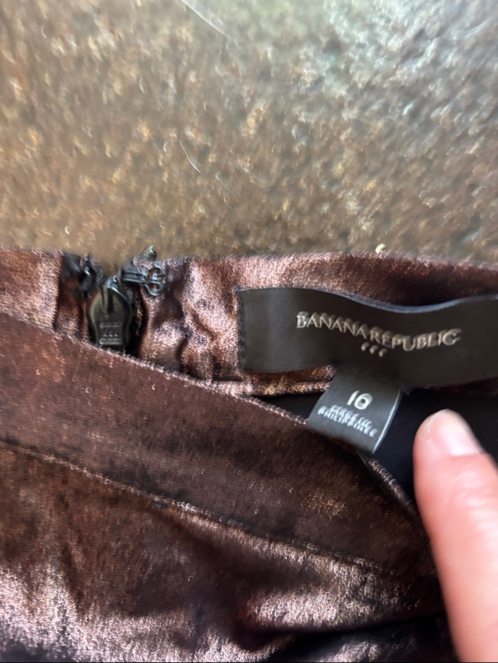 NEW Banana Republic Metallic Brown A-Line Midi Skirt - Picture 2 of 4